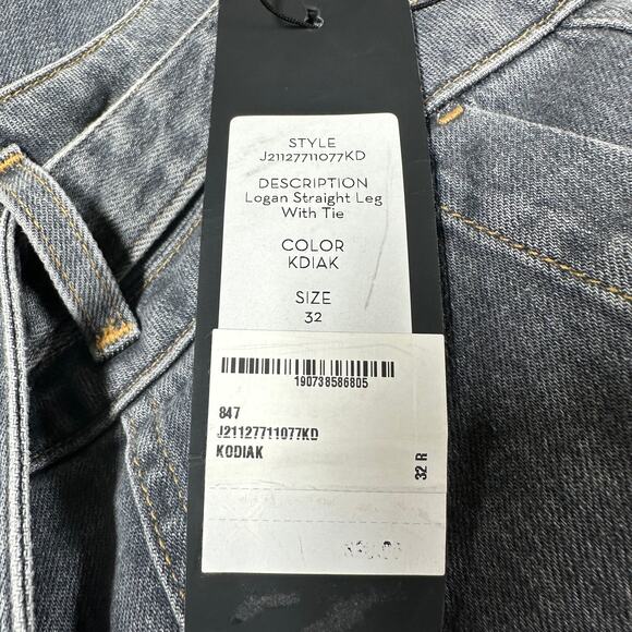 Veronica Beard Logan Straight Leg Jeans Tie Belt Extra High Rise Size 32 NWT - Picture 6 of 12